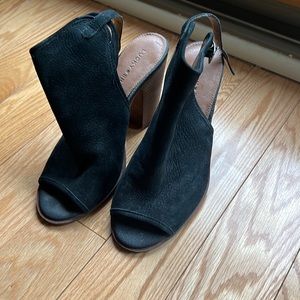 Lucky Brand | Peep Toe Bootie Sandals | Black |Size 8